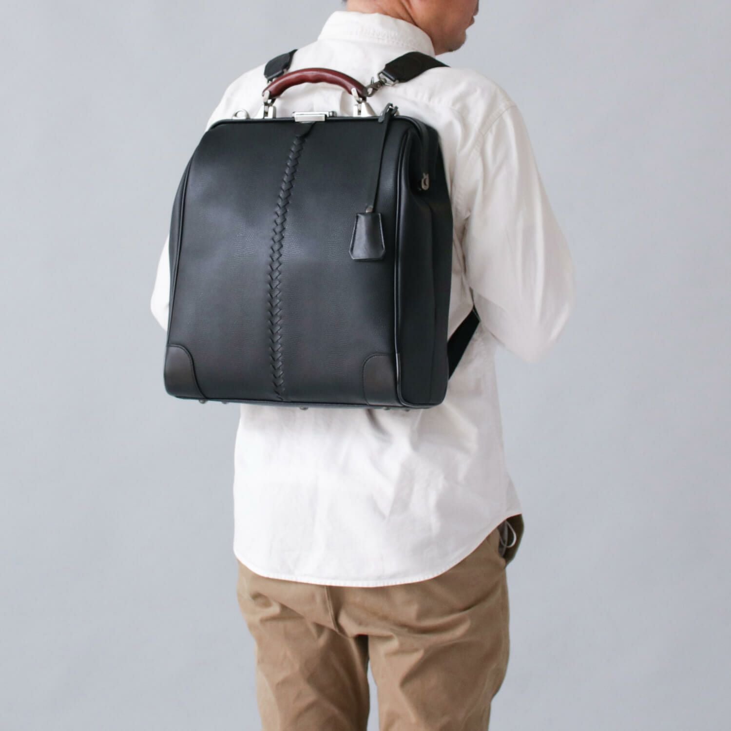 YOUTA ダレスバック　縦型 豊岡鞄 × YOUTA 3wayダレスバッグ 縦型 リザードPVC 日本製 メンズ
